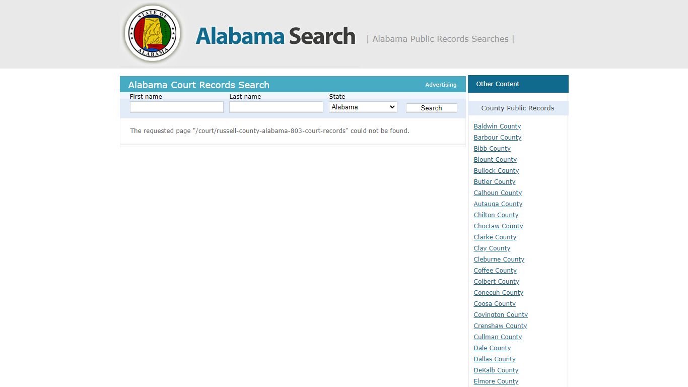 Russell County, Alabama – Court Records | Alabama - AL Search
